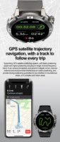 Reloj Inteligente HK08 con GPS, Pantalla AMOLED de 1.43'', Resistente al Agua IP67 3ATM, Seguimiento de Trayectoria Deportiva, Llamadas Bluetooth, para Exteriores, Modelo 2026