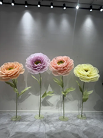 Pesta Pernikahan bunga buatan oranye Peony Lily dekorasi acara berdiri kertas raksasa bunga pernikahan