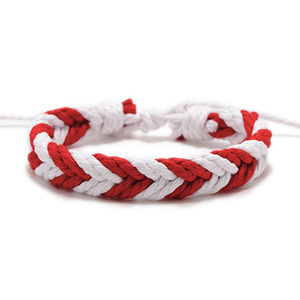 Braccialetto Unisex Bohémien Promozionale Economico Regolabile in Cotone e Corda di Canapa Intrecciata Colorato Fatto a Mano - Product Image 5