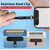 Cordon téléphonique universel, avec clip amélioré pour une fonction anti-chute et rotation à 360° °   Rotation, compatible avec toutes les coques de téléphone