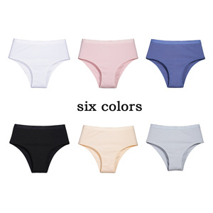 중간 허리 인비저블 코튼 탕가스 여성용 무봉제 면 팬티 란제리 여성용 브리프 속옷 비키니 - Product Image 3