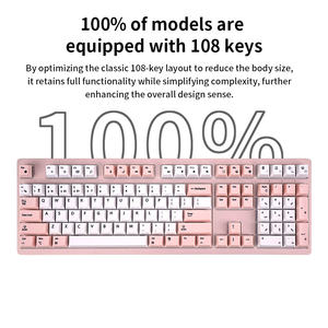 Teclado Mecánico para Juegos HengYu Inalámbrico, Cherry Axis, USB Tipo-C, 108 Teclas, Triple Modo, Silencioso, Tamaño Completo, Anti-Ghosting, Sin Retroiluminación - Product Image 3