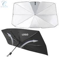 Parapluie de voiture pliable manuel de qualité supérieure personnalisé |   Protection UV, résistant à la chaleur et bloquant la lumière |   Pare-soleil pour pare-brise avant