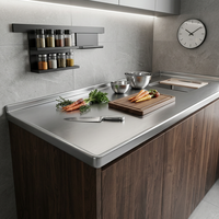 Plan de travail modulaire en acier inoxydable 304 de qualité alimentaire, résistant à la rouille, pour cuisine, comptoir, banc de travail, salle à manger, centre commercial, restaurant commercial