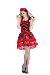 Costume da Sposa Fantasma per Halloween, Travestimento da Strega per il Giorno dei Morti Messicano, Abito per Cosplay Femminile per Festival Spagnoli e Feste a Tema - Product Image 2