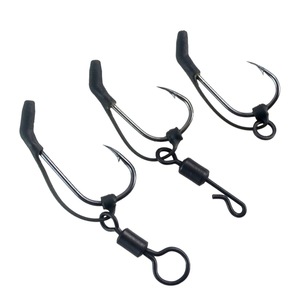 Meilleures ventes transfrontalières <span class=keywords><strong>HIRISI</strong></span> – Hameçons de pêche à la carpe de style européen, hameçons à mouche, ensemble d'hameçons longs pour appâts inversés, avec couvercle de protection en caoutchouc - Product Image 1