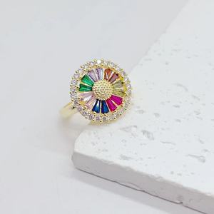 ใหม่เครื่องประดับที่ดีเพทายฮาโล unisex คลัสเตอร์หยดน้ำแหวน925สเตอริงเงินของขวัญครบรอบ - Product Image 3