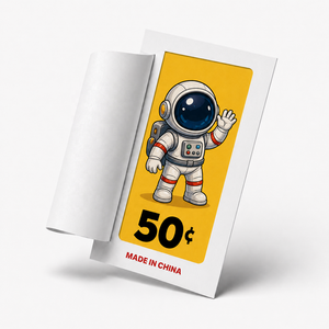 Full Color Print Popular Custom Die Cut One Windows Astronaut Theme Pull Tab Cards Security Printing Tear Off Card - Product Image 3