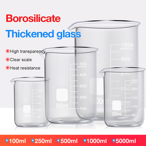 Béchers en verre résistants à la chaleur <span class=keywords><strong>Verrerie</strong></span> <span class=keywords><strong>de</strong></span> laboratoire Équipements <span class=keywords><strong>de</strong></span> laboratoire <span class=keywords><strong>de</strong></span> <span class=keywords><strong>chimie</strong></span> Bécher en verre <span class=keywords><strong>de</strong></span> quartz 100ml - Product Image 4