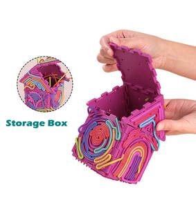 Tablero Sensorial de Silicona con Forma de Cubo con 20 Cuerdas, 6 Piezas, Tablero de Construcción Sensorial de Doble Cara para Autismo y TDAH - Product Image 6