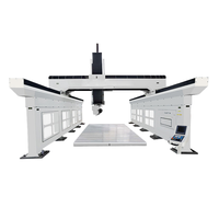 Centre d'usinage CNC 5 axes à grande portée pour moules en bois, routeur de fraisage et de gravure CNC 5 axes industriel pour la mousse