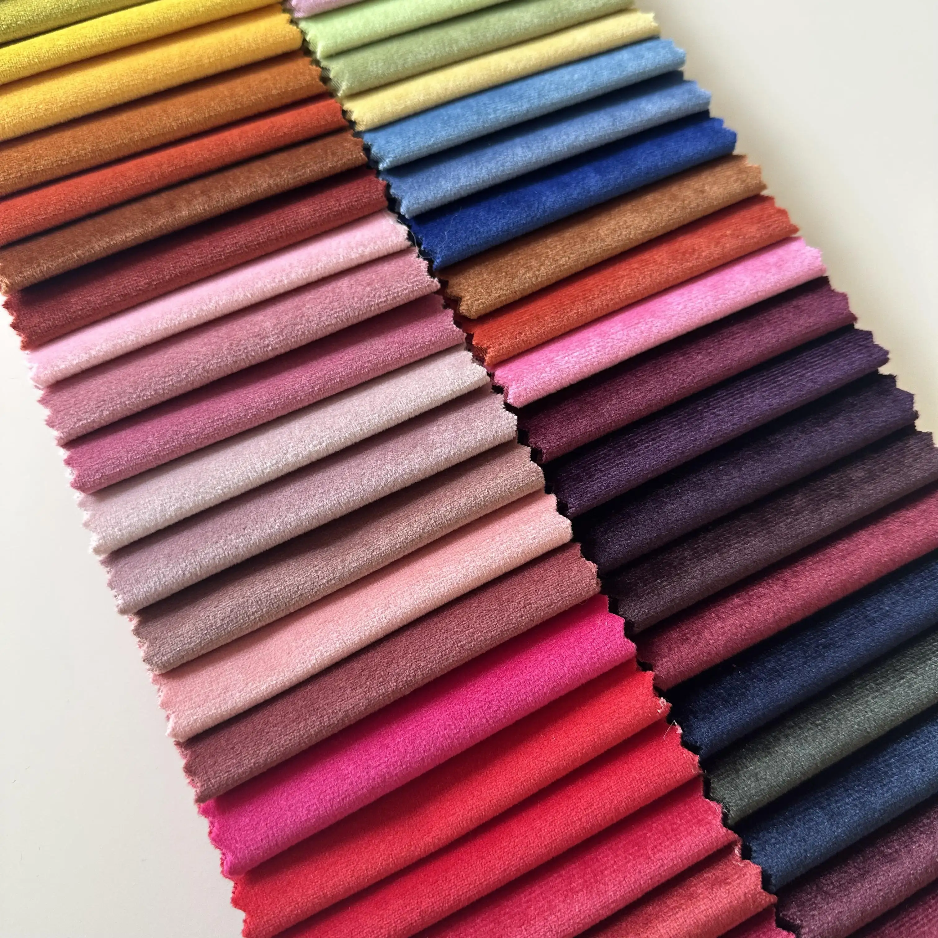 Hollanda kadife çin ev tekstil hollanda kadife üreticisi çok renkler tasarım hollanda düz peluş kadife kanepe kumaşı