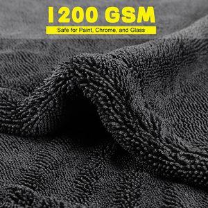 Serviette de lavage auto en microfibre à séchage rapide et écologique, 1200/1400/1600/2000 gsm, chiffons de nettoyage et de séchage sans danger pour la peinture automobile, vente en gros - Product Image 2