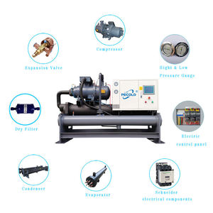 Vis refroidie à l'eau de 600 tonnes Refroidisseur à vis refroidi à l'eau Type ouvert Refroidisseur à eau Système de refroidissement 120 Tr 25 Kw 60 Kw 150 Kw Personnalisé - Product Image 3