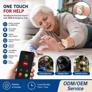 <strong>Elderly</strong> Safety <strong>Alarm</strong> Watch Light Tap to Trigger Emergency Call to Contacts for <strong>Fall</strong> Alerts Safety Outdoor Activity Assistance - Product Image 2