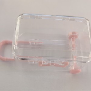 Mini Jewelry Organizer Box Transparent Desktop Storage For Earrings Hair Accessories Small Capacity 0.025L Covered Tidy Design - Product Image 3
