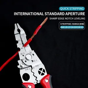 Factory Supply Wire Stripper Pliers Cable Stripping Crimping Cutter Manual Tools Wire Stripper Cable Stripper
