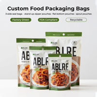 Herbruikbare, ecologische, geurbestendige, composteerbare, transparante ziplock mylar verpakkingstas voor vislokdozen