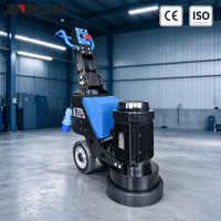 Petite meuleuse à béton 2,5 kW 250 mm, machine à poncer les sols 220 V/110 V, équipement de préparation de surface en béton