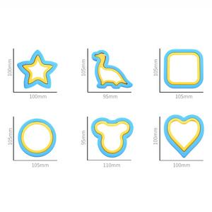 Ensemble de découpeurs et scelleurs pour sandwichs, biscuits et crêpes en acier inoxydable et PP, qualité alimentaire, motif dessin animé, pour enfants - Product Image 6