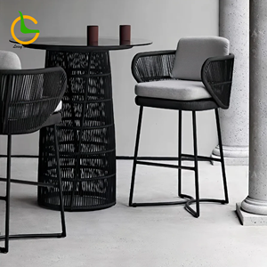 Bar portatile esterno in alluminio Set da <span class=keywords><strong>pranzo</strong></span> Rattan sedia da <span class=keywords><strong>pranzo</strong></span> hotel ville mobili da <span class=keywords><strong>giardino</strong></span> tavolo da soggiorno - Product Image 1