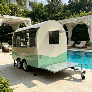 Camion de gelato entièrement équipé en acier inoxydable, remorque à café et à crème glacée certifiée CE - Product Image 3