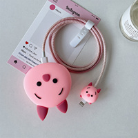 Petit mignon en vrac pas cher prix câble de données étui mignon dessin animé TPU Silicone chargeur de téléphone portable étui de protection