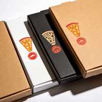Boîtes à pizza pliables en carton brun de qualité alimentaire de 8, 10 et 12 pouces en gros avec logo pour emballage alimentaire à emporter