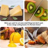 Mini planche à découper en bambou, ensemble de planches à découper en bambou avec poignée, planche à découper en bambou de 6 pouces avec compartiment pour fruits
