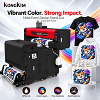Imprimante DTF KONGKIM 13 pouces XP600, machine d'impression par transfert thermique rouleau à rouleau sur film PET pour T-shirts et sweats à capuche