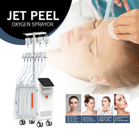 Appareil de soin du visage hydro-jet à 6 canaux, jet d'oxygène, rajeunissement de la peau, élimination de l'acné, nettoyage en profondeur des pores, équipement esthétique