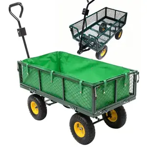 TC4205A Hot sale Steel mesh farm used garden wagon cart trolley