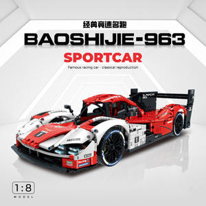 ตัวต่อ Guli 10615 Supercar 963 ชิ้นส่วนมากกว่า 800 ชิ้น รถแข่งคลาสสิกสำหรับวัยรุ่นและผู้ใหญ่ - Product Image 4