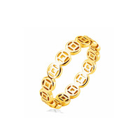 Anneaux en acier inoxydable résistants à la décoloration bijoux anneau de décor de pièce de monnaie ancienne à la mode pour hommes femmes