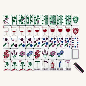 Ensemble cadeau de Mahjong américain festif d'hiver pour les fêtes, avec 5 couches, motif sapin de Noël, bonbonnière, <span class=keywords><strong>casse</strong></span>-<span class=keywords><strong>noisette</strong></span> et tuiles de Mahjong américaines en acrylique - Product Image 5