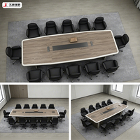 Mesa de Conferencia Grande de Lujo JIUSHUN, Mesa de Reuniones Moderna para Sala de Juntas Administrativa, Muebles de Oficina