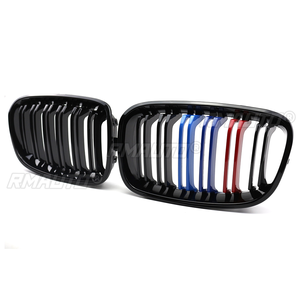 Grille de pare-chocs avant pour BMW Série 1 F20 F21 LCI 2011 2012 2013 2014 2015 2016 2017, double lamelles, style M Performance - Product Image 2