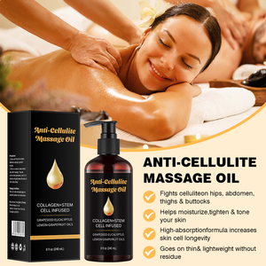 Aceite de Masaje Masculino Anticelulítico con Colágeno de Marca Privada, Extracto de Uva y Limón, Reafirmante y Adelgazante, 240 ml - Product Image 4