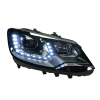 Conjunto de faros delanteros bi-xenón con proyector dual para VW Sharan 7N 2014, luz LED de señal de giro, DRL, Canbus, Plug and Play, piezas de automóvil