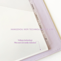 Diviseur A5 transparent en PP avec pochette imprimée personnalisée recharge en plastique Pages d'index 6 feuilles Diviseur de planificateur avec onglets transparents