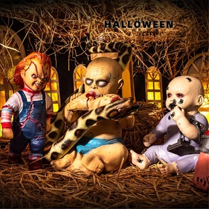 Nuevo Adorno Decorativo de Látex de Halloween: Serpiente, Cadena de Pie Roto, Araña, Muñeco Fantasma - Product Image 2