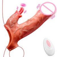 Manchon de pénis vibrant, extenseur de pénis, jouet sexuel réaliste, doux et réutilisable, agrandisseur de pénis, manchon pour couple, jouets sexuels