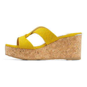 Pantofola con zeppa in pelle di serpente con fondo in <span class=keywords><strong>sughero</strong></span> per <span class=keywords><strong>donna</strong></span> - Product Image 2