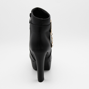 Offre Spéciale mode automne hiver <span class=keywords><strong>pas</strong></span> cher bottes chunky talon bottines <span class=keywords><strong>femme</strong></span> - Product Image 4