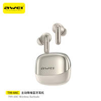 Awei T99 ANC Earbud Nirkabel Tahan Air dengan Indikator LED dan Chipset JL