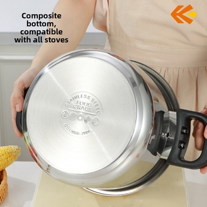 Casserole à pression de style allemand à fond épais en acier inoxydable 304, <span class=keywords><strong>grande</strong></span> <span class=keywords><strong>capacité</strong></span>, compatible induction - Product Image 4