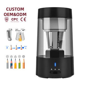 Temperamatite completamente automatico, temperamatite <span class=keywords><strong>elettrico</strong></span> a colori ricaricabile, arresto automatico, adatto per n. 2/casa/scuola - Product Image 1