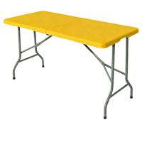 Table et chaises pliantes en plastique 6 pieds/8 pieds, table pliante robuste en HDPE, capacité de charge de 80 kg, pour le team building et les expositions
