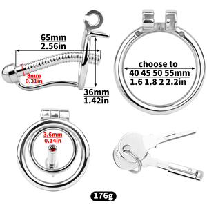 Dispositifs de <span class=keywords><strong>chasteté</strong></span> masculins en acier inoxydable FRRK, cage à pénis avec cathéter urétral, anneau de <span class=keywords><strong>chasteté</strong></span>, jouets sexuels pour hommes, <span class=keywords><strong>ceinture</strong></span> de <span class=keywords><strong>chasteté</strong></span> - Product Image 2