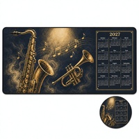 Tapis de bureau vintage style jazz, ensemble de sous-verres ronds, tapis de souris rétro 2027, tapis de table XL, cadeau promotionnel